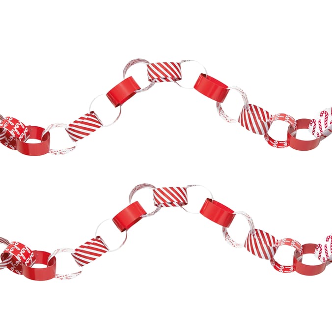 Festive Paper Chain Garland – Holiday Decorative Hanging Links