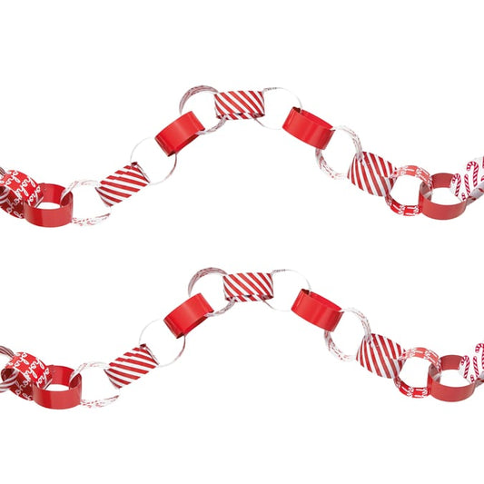 Festive Paper Chain Garland – Holiday Decorative Hanging Links