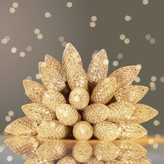 LED C9 Faceted Christmas String Lights – Indoor & Outdoor Decorative Festive Lighting