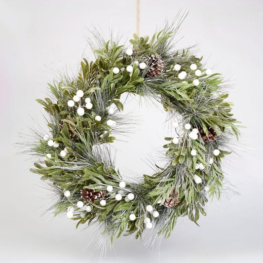 Snowy Pine & Berry Winter Wreath