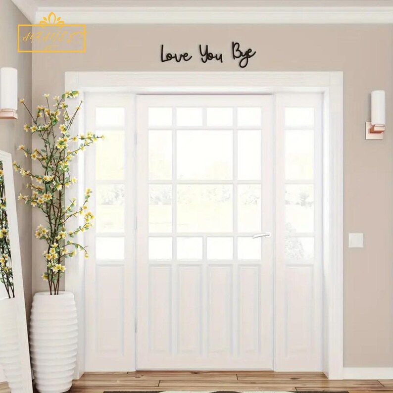 Love You Bye Wooden Wall Art Set: Entryway Decor