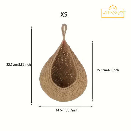 Handcrafted Woven Rope Basket: Rustic Home Storage & Wall Decor