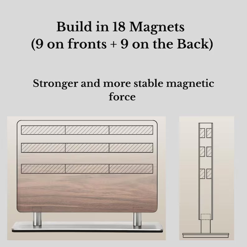 Walnut Magnetic Knife Holder: Kitchen Countertop Organizer