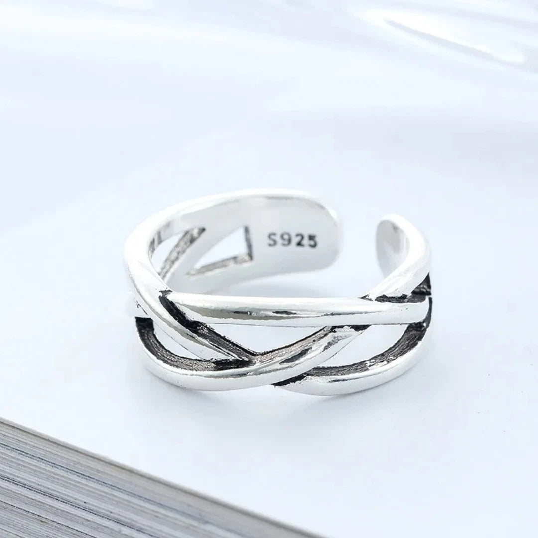 Silver Claw Crystal Shine Adjustable Ring Womens Jewellery Gift UK