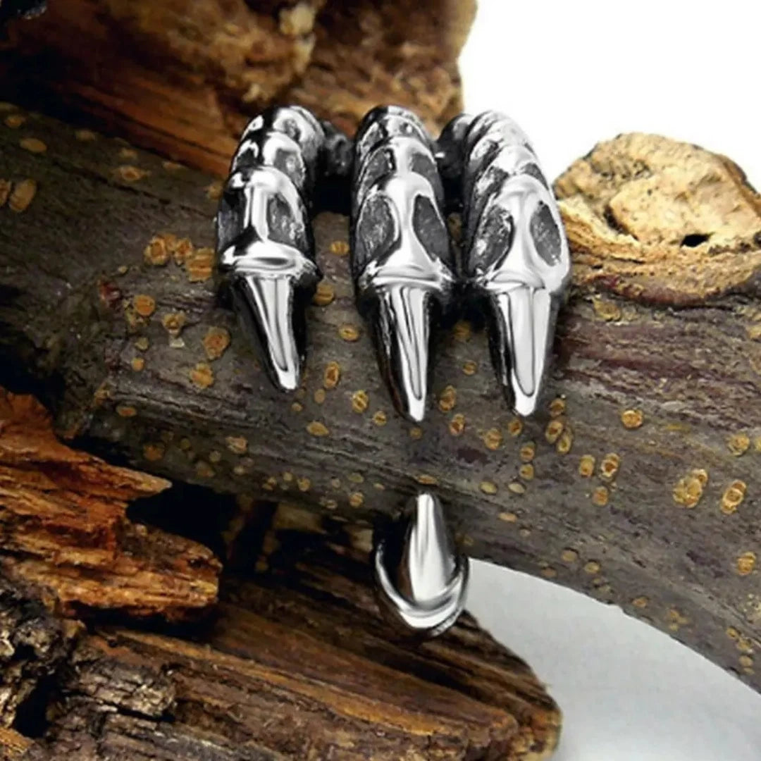 Adjustable Vintage Dragon Claw Ring for Men Women, Gothic Punk Dragon Claw Ring