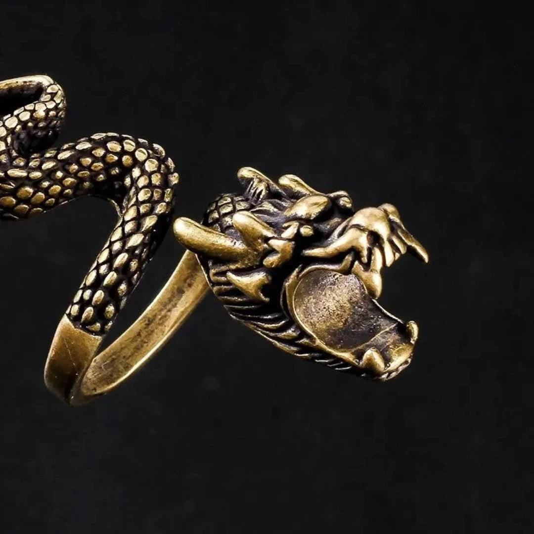 Adjustable Dragon Ring for Men/Women, Chunky Dragon, Vintage Dragon Ring, Boho