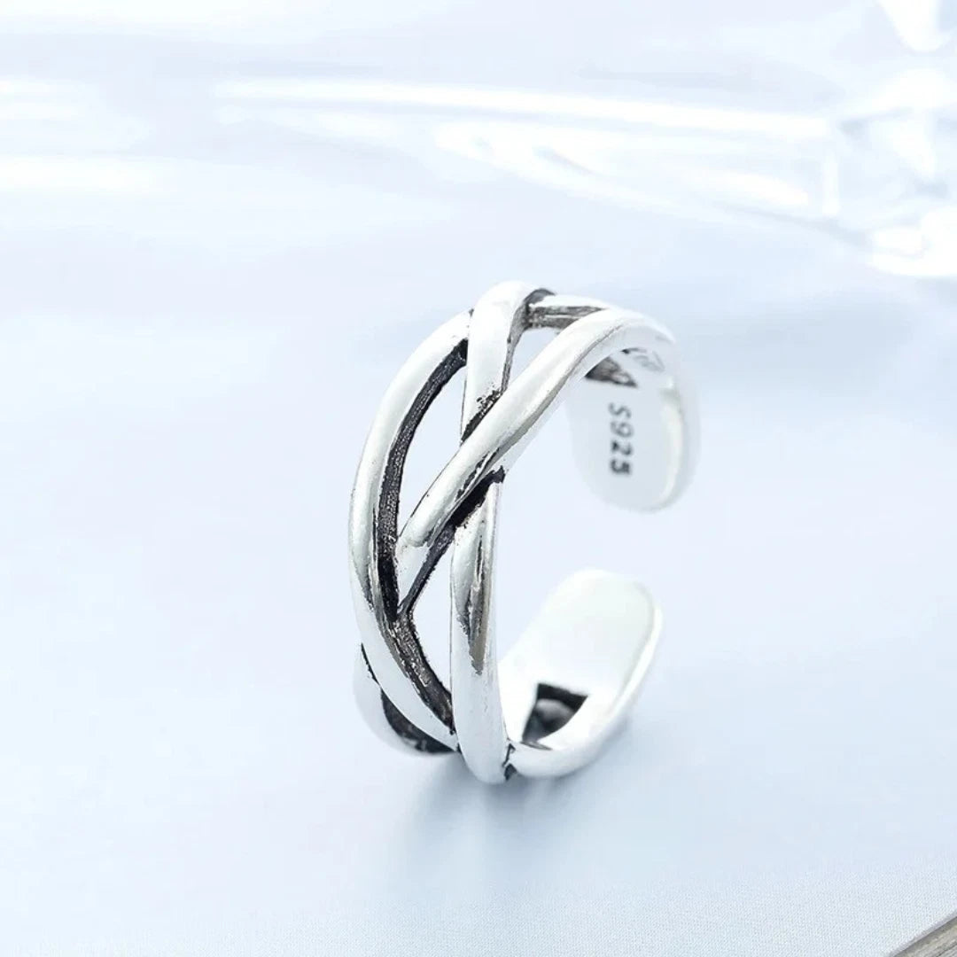 Silver Claw Crystal Shine Adjustable Ring Womens Jewellery Gift UK