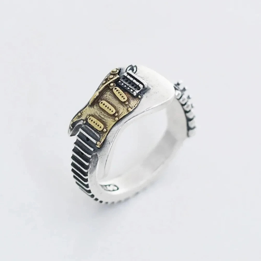 Adjustable Guitar Ring Men and Women, Rock Music Ring, Punk Vintage Guitar Ring