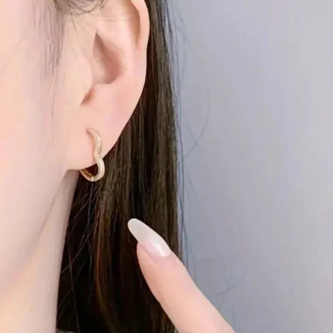 Heart Hoop Earrings Big Silver Gold Sterling Silver Women Jewellery UK