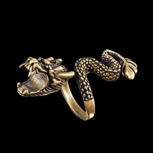 Adjustable Dragon Ring for Men/Women, Chunky Dragon, Vintage Dragon Ring, Boho