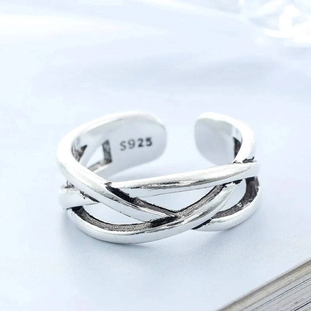 Silver Claw Crystal Shine Adjustable Ring Womens Jewellery Gift UK