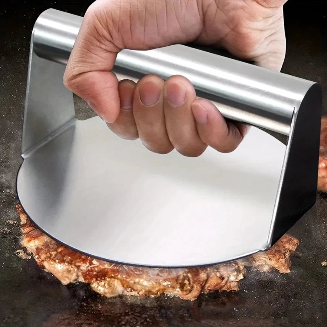 Burger Press Stainless Steel round Burger Smasher Heavy-Duty Smash, 2 Pack