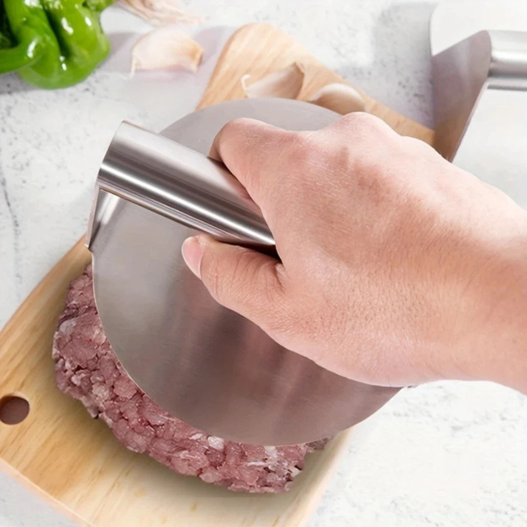 Burger Press Stainless Steel round Burger Smasher Heavy-Duty Smash
