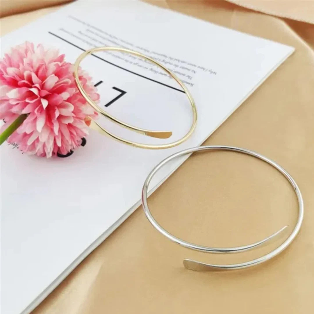 Silver Wrap Bangle Hand Crafted, Sterling Silver Bracelet for woman