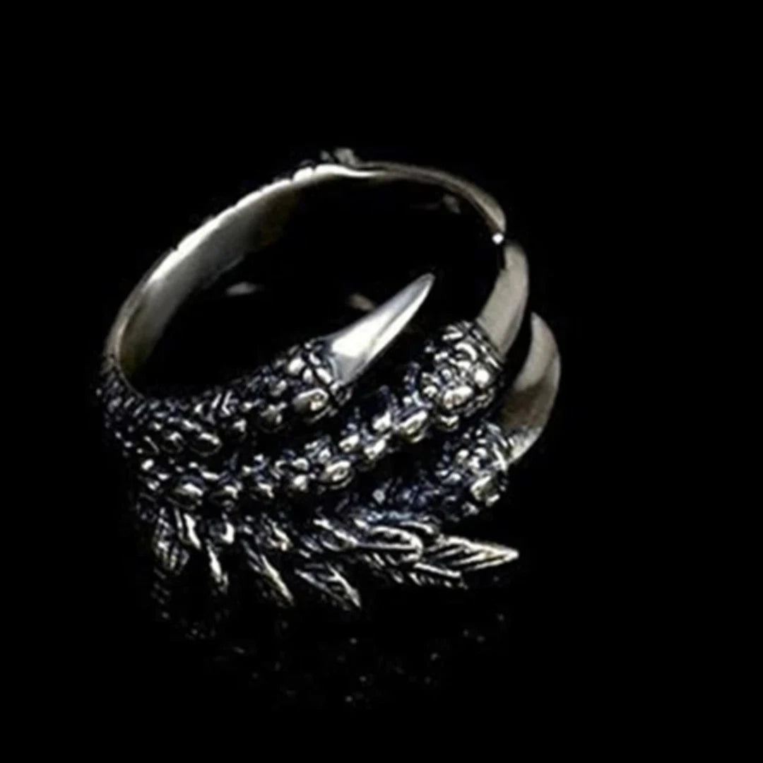 Adjustable Dragon Claws Ring , Vintage Ring, Gothic Ring,Punk Silver Unisex Ring