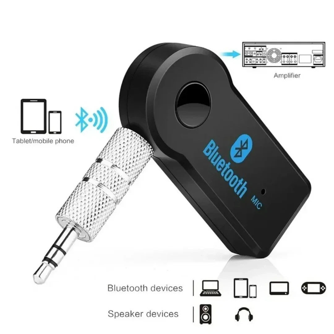 Bluetooth Receiver AUX Adapter 3.5mm Jack Phone Audio Car Radio with Mic