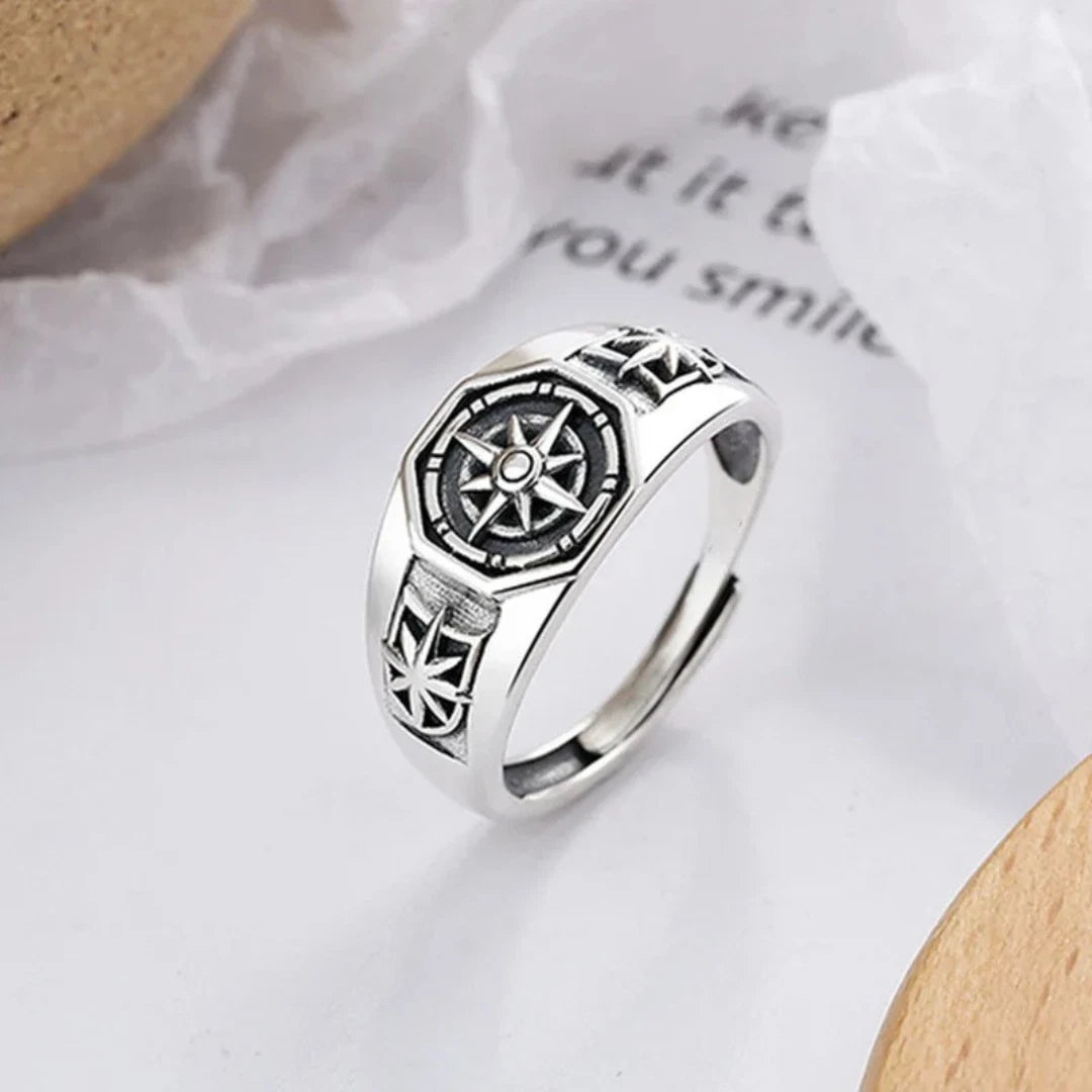 Poseidon Star Retro Hip-Hop Adjustable Gothic Ring | Trendy Open Fashion Ring