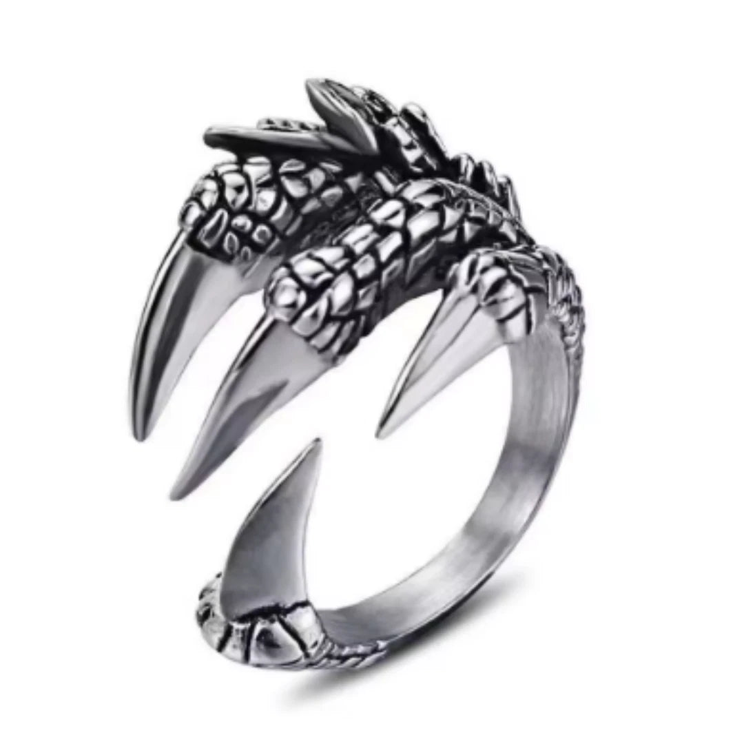 Adjustable Dragon Claws Ring , Vintage Ring, Gothic Ring,Punk Silver Unisex Ring