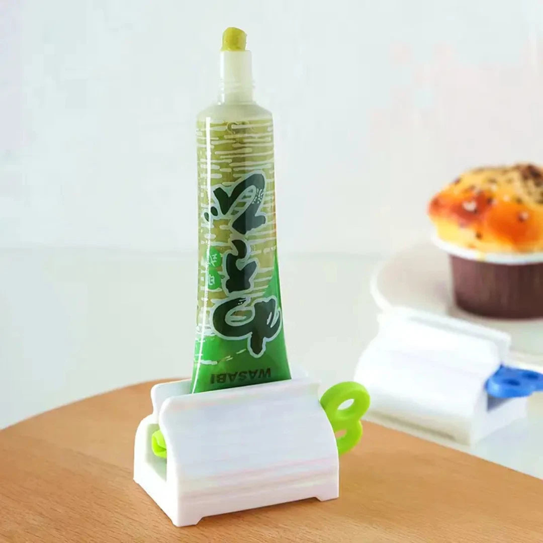 6 x Rolling Tube Toothpaste Squeezer Easy Dispenser Seat Holder Stand Bathroom