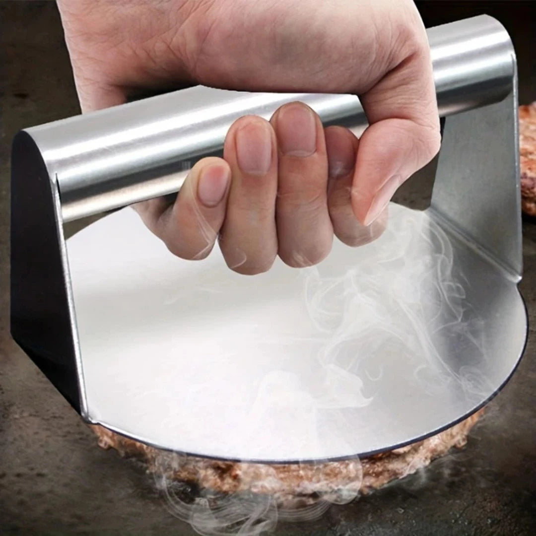 Burger Press Stainless Steel round Burger Smasher Heavy-Duty Smash, 2 Pack