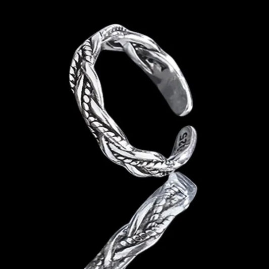 Adjustable Silver Angel Wing Ring, Angel Wing Ring For men, Women