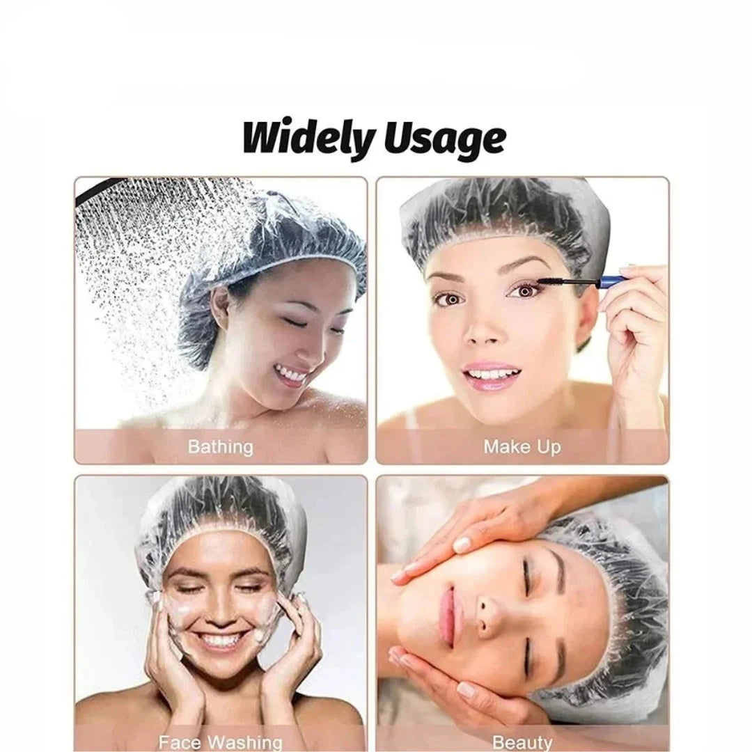 10-1000pcs Disposable Shower Bath Caps Hat Waterproof Clear Hair Free Delivery