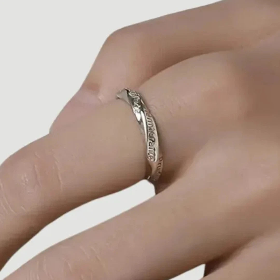 Sterling Silver Antique Silvery minimalist irregular shape ring, Artisan Ring