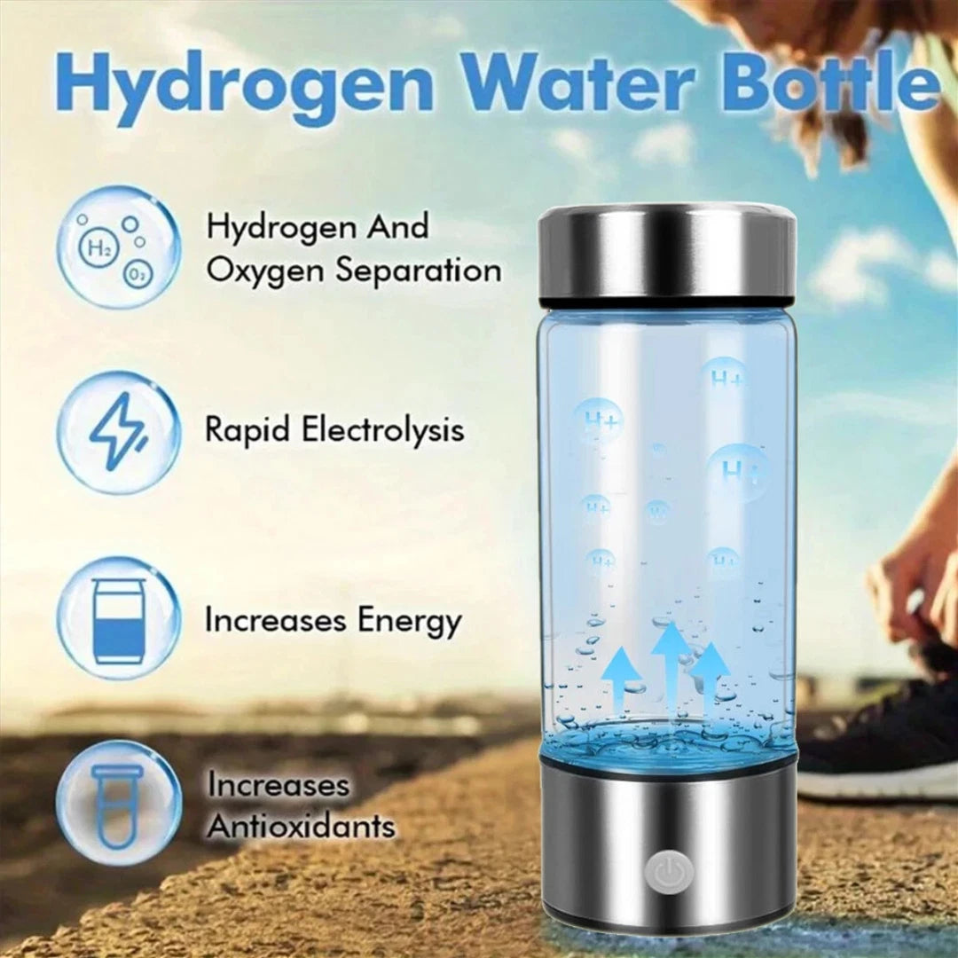 Hydrogen Water Bottle 420ml Portable Hydrogen Rich Generator Water Ionizer Maker