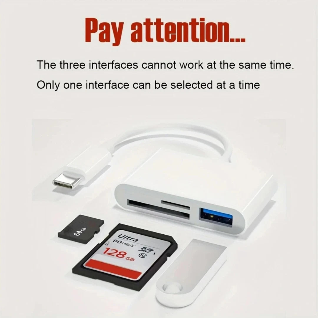 USB C SD Card Reader Micro SD to Type C OTG Adapter for SDHC SDXC TF